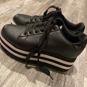 Woman’s platform sneaker from dolls kill brand cute to the core